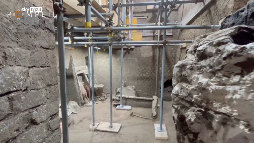 A Pompei la casa dei carpentieri con gli attrezzi del mestiere