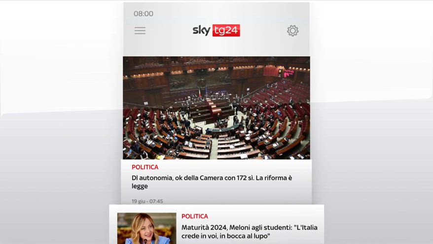 I titoli di Sky TG24 del 19 giugno 2024 - edizione h8