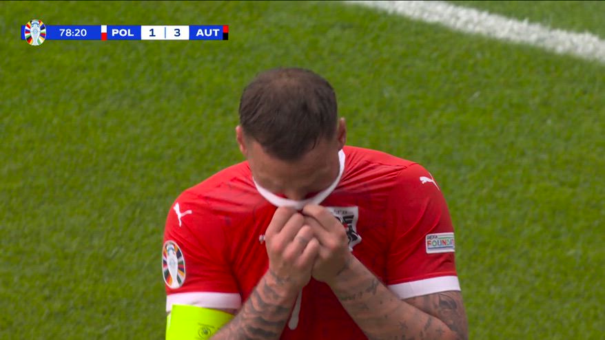 Arnautovic, gol e commozione in Austria-Polonia