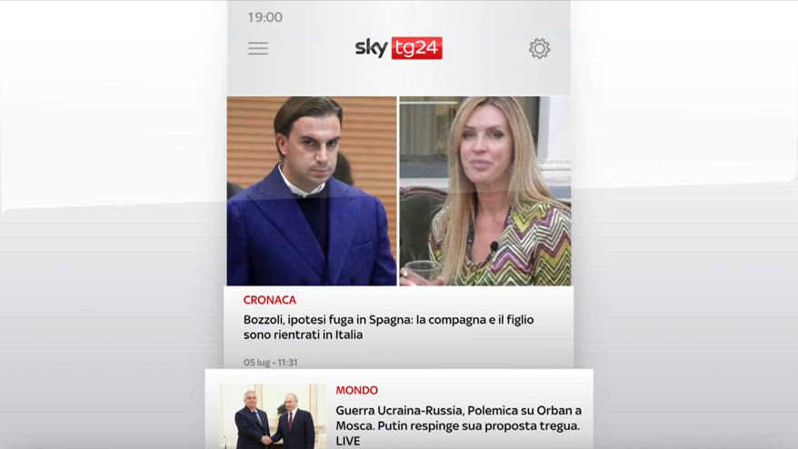 I titoli di Sky Tg24 del 5 luglio 2024 - edizione h19