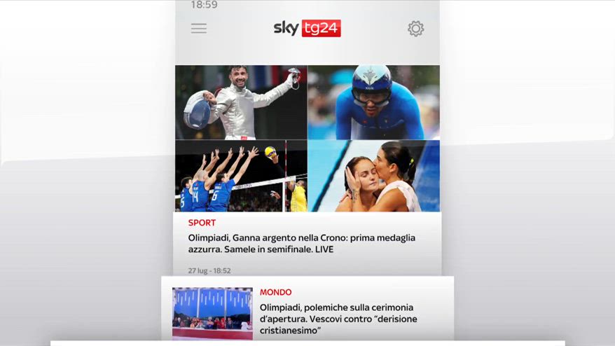 I titoli di Sky TG24 del 27 luglio: edizione delle 19