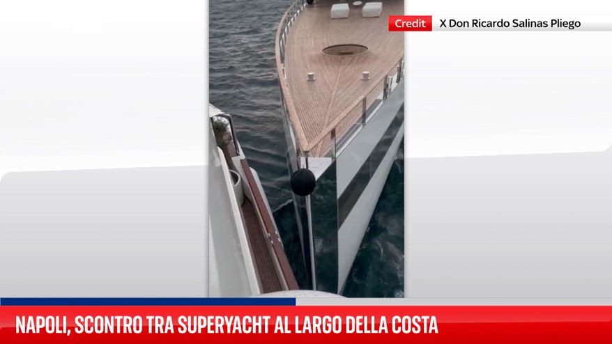 Napoli, scontro tra superyacht al largo della costa