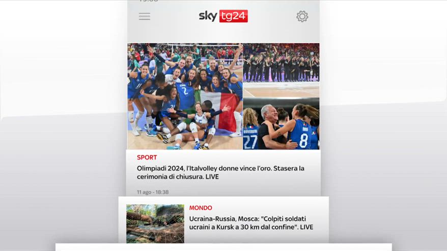 I titoli di Sky TG24 dell'11 agosto: edizione delle 19