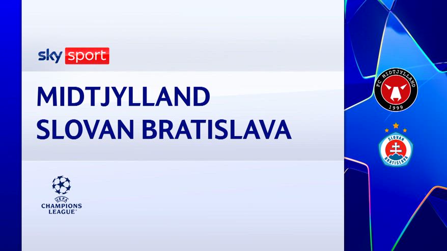 Midtjylland-Slovan Bratislava 1-1: gol e highlights