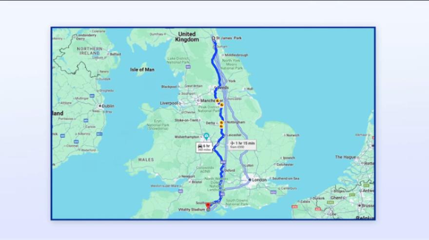 Newcastle, che passione: 579 km di trasferta per i tifosi