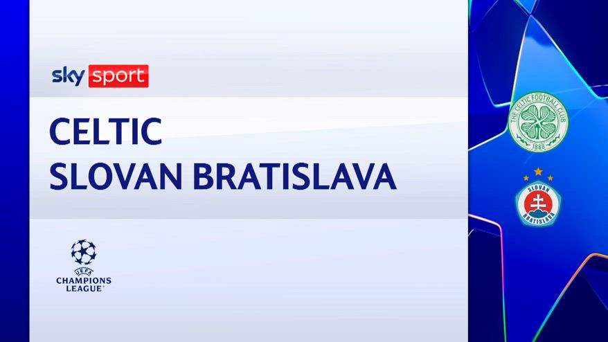 Celtic-Slovan Bratislava 5-1: gol e highlights