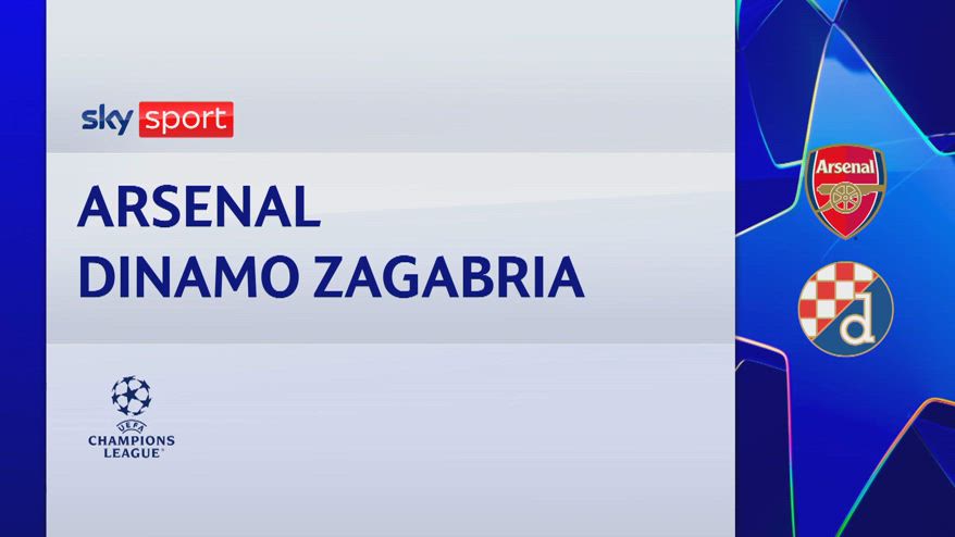 Arsenal-Dinamo Zagabria 3-0: gol e highlights