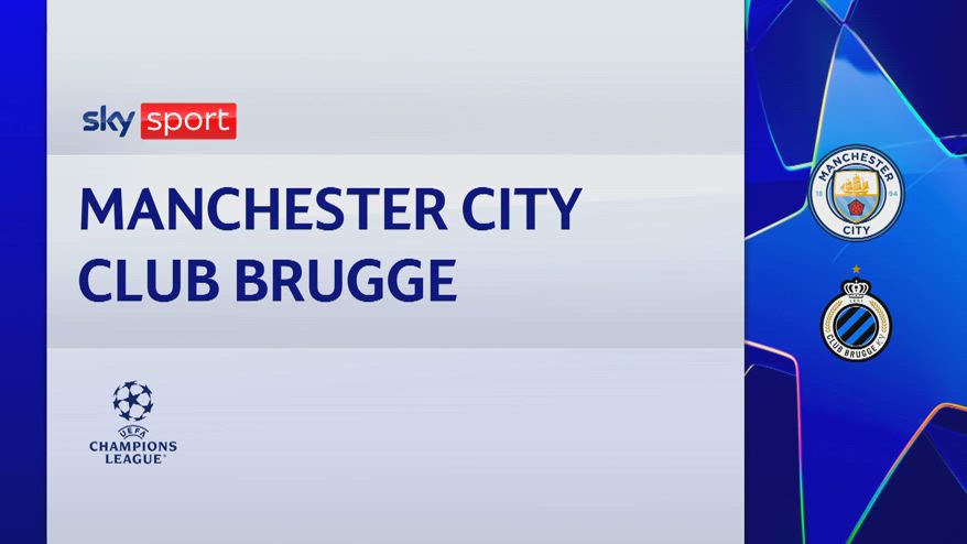 Manchester City-Bruges 3-1: gol e highlights