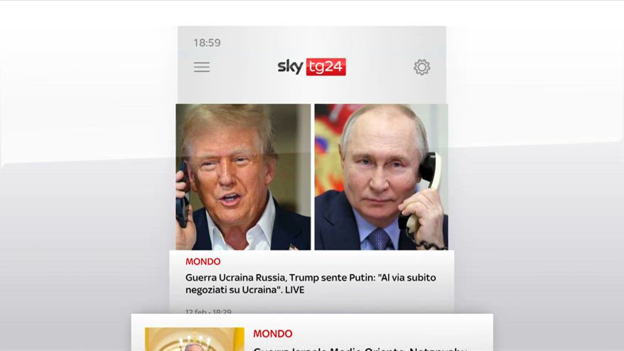 I titoli di Sky Tg24 del 12 febbraio, edizione delle 19