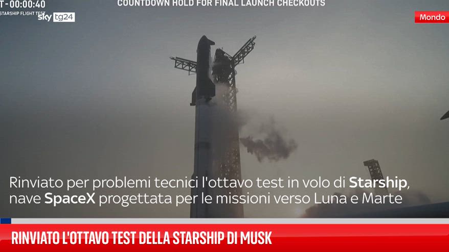 Rinviato ottavo test Starship per problemi tecnici