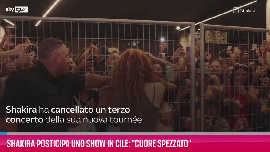 VIDEO Shakira ha posticipato un terzo concerto in Cile