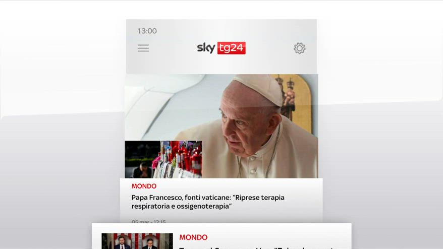 I titoli di Sky TG24 del 5 marzo, edizione delle 13