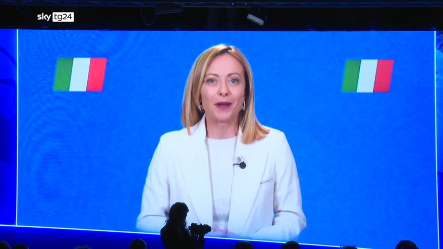 Congresso Lega, il videomessaggio di Meloni