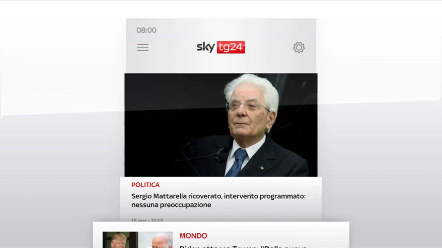 I titoli di Sky TG24 del 16 aprile 2025, edizione ore 8