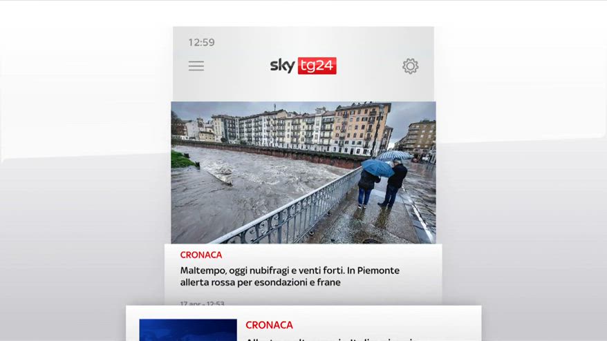 I titoli di Sky TG24 del 17 aprile 2025, edizione ore 13
