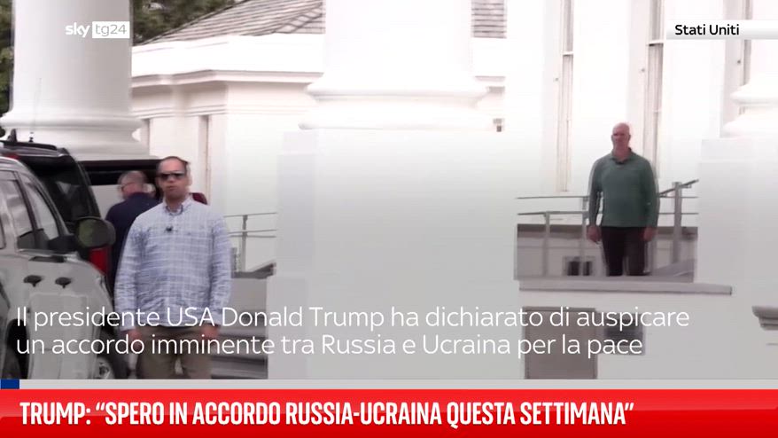 Trump: “Spero in accordo Russia-Ucraina questa settimana”