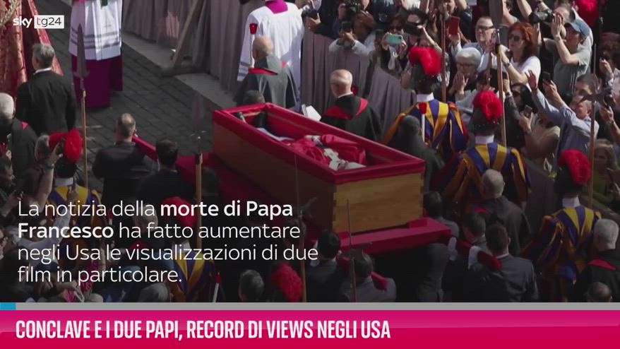 VIDEO Conclave e I due papi, record di views negli Usa