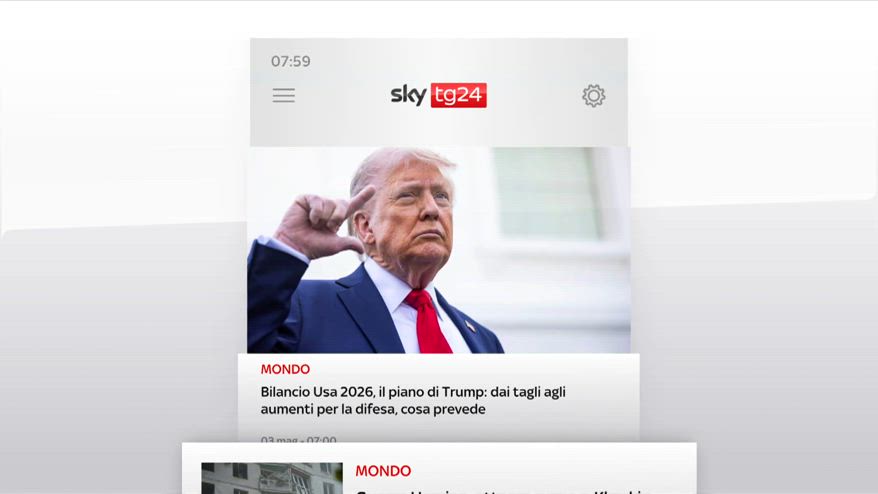 I titoli di Sky TG24 del 3 maggio 2025, edizione ore 8