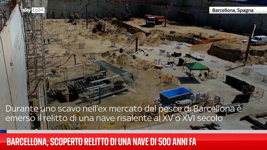Barcellona, scoperto relitto di una nave di 500 anni fa