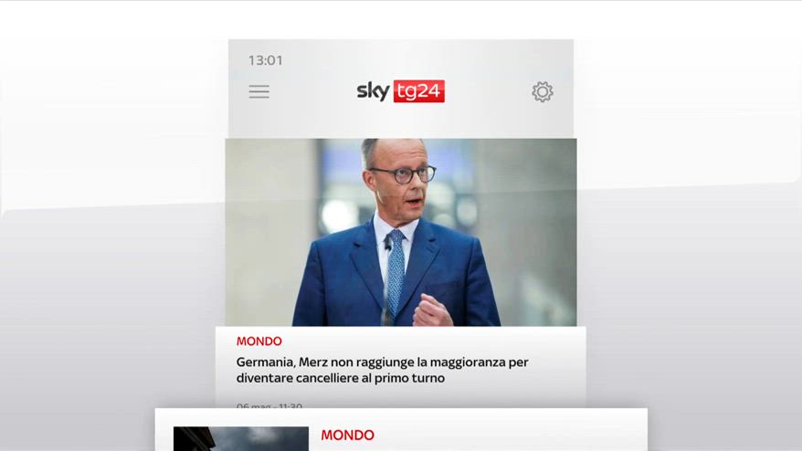 I titoli di Sky TG24 del 6 maggio: edizione delle 13