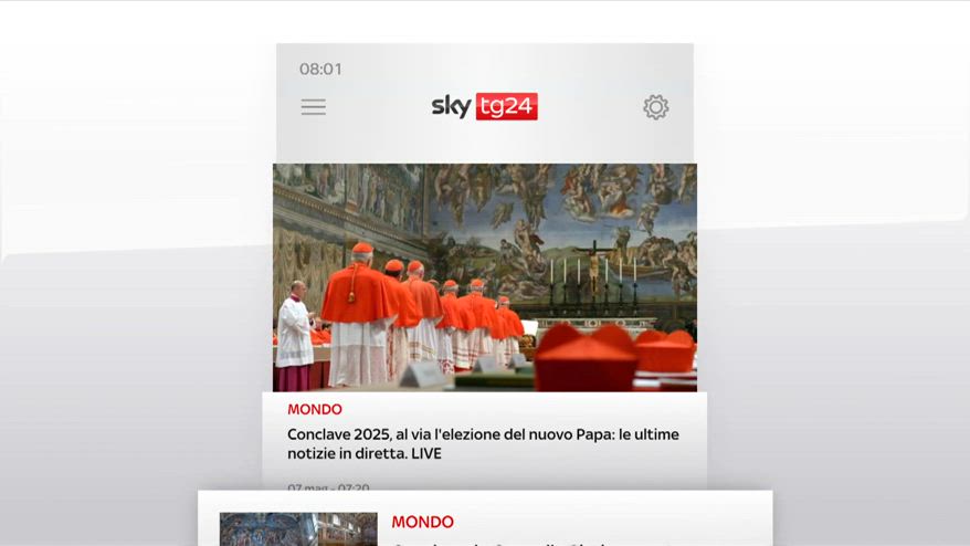 I titoli di Sky TG24 del 7 maggio, edizione delle 8