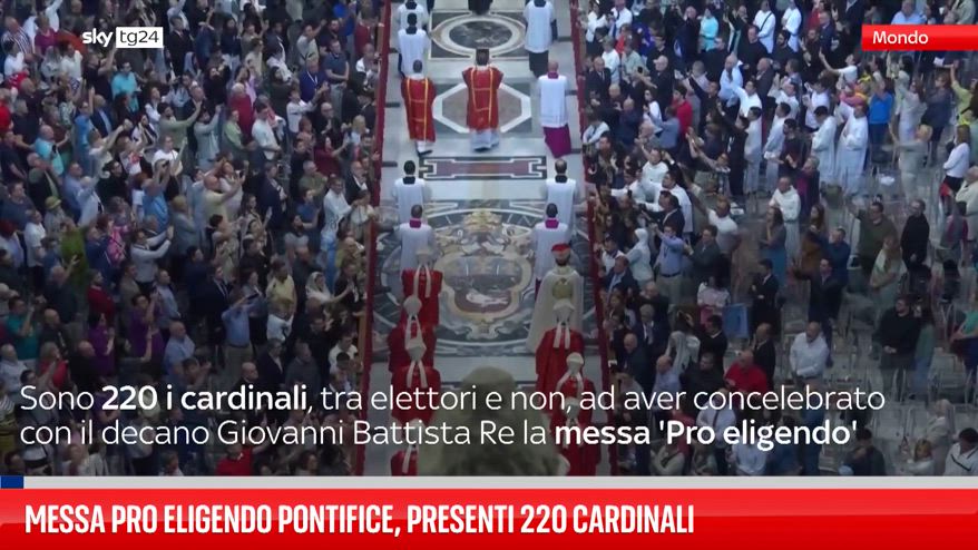 Messa Pro eligendo Pontifice, presenti 220 cardinali