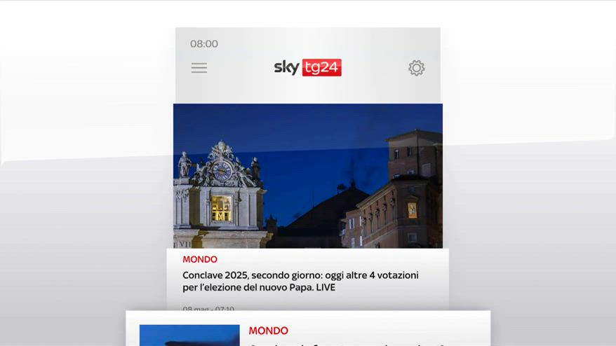 I titoli di Sky TG24 dell'8 maggio: edizione delle 8
