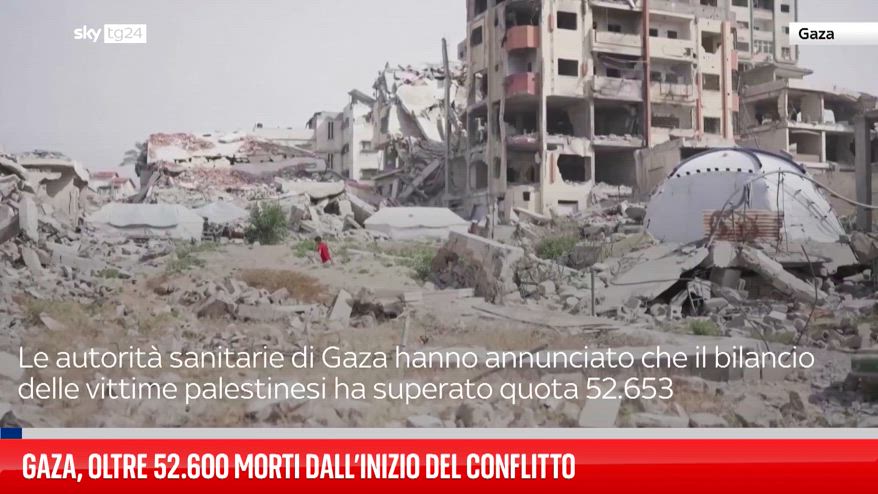 Gaza, oltre 52mila morti dall'inizio del conflitto