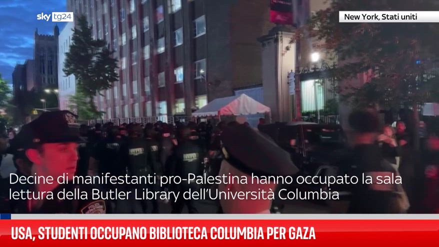 Usa, studenti occupano biblioteca Columbia per Gaza