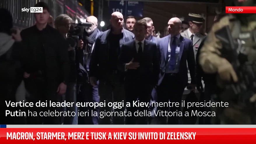 Macron, Starmer, Merz e Tusk a Kiev su invito di Zelensky