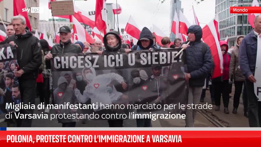 Polonia, proteste contro l’immigrazione a Varsavia