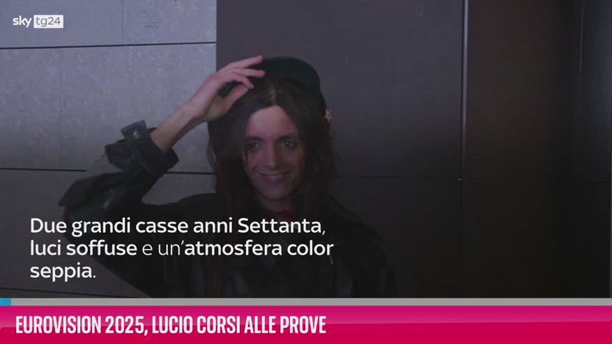 VIDEO Eurovision 2025, Lucio Corsi alle prove