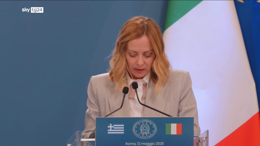 Meloni, vertice Italia Grecia: Palestina e Israele due stati