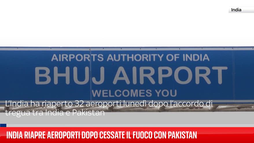India riapre aeroporti dopo cessate il fuoco con Pakistan