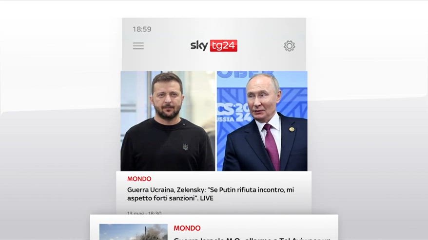 I titoli di Sky TG24 del 13 maggio: edizione delle 19