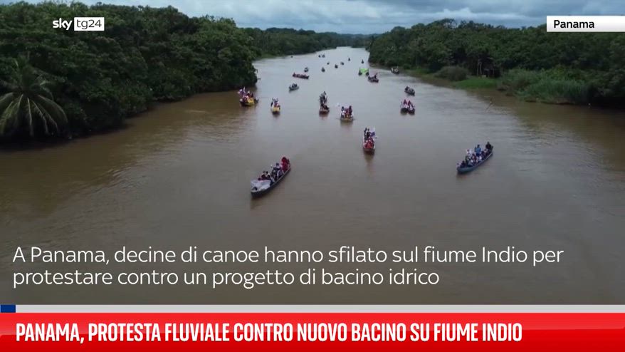 Panama, protesta fluviale contro nuovo bacino su fiume Indio
