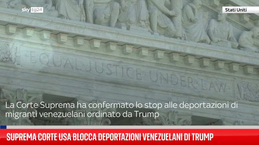Suprema Corte USA blocca deportazioni venezuelani di Trump