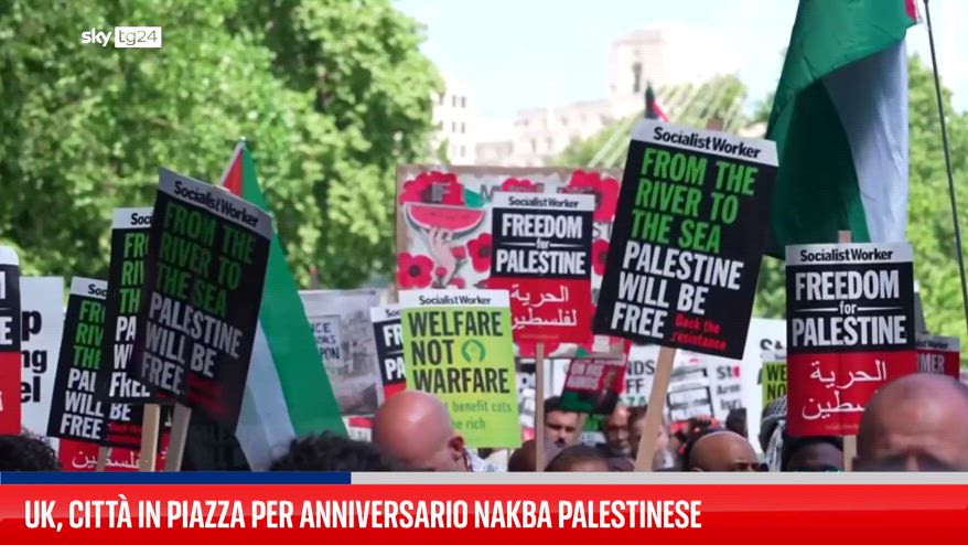 Uk, città in piazza per anniversario Nakba palestinese