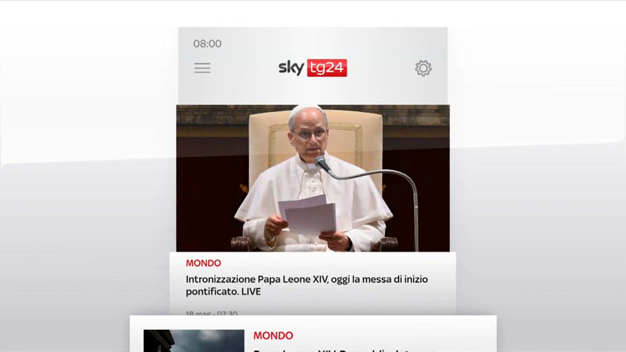 I titoli di Sky TG24 del 18 maggio, edizione delle 8