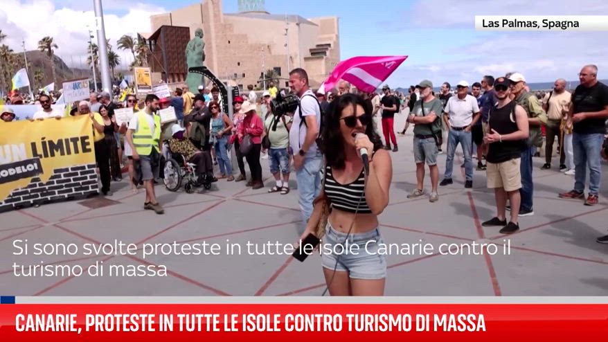 Canarie, proteste in tutte le isole contro turismo di massa