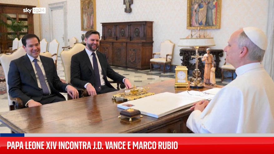 Papa Leone XIV incontra in Vaticano J.D. Vance e Marco Rubio