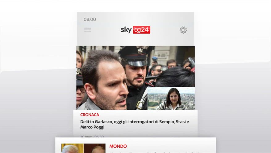 I titoli di Sky TG24 del 20 maggio: edizione delle 8