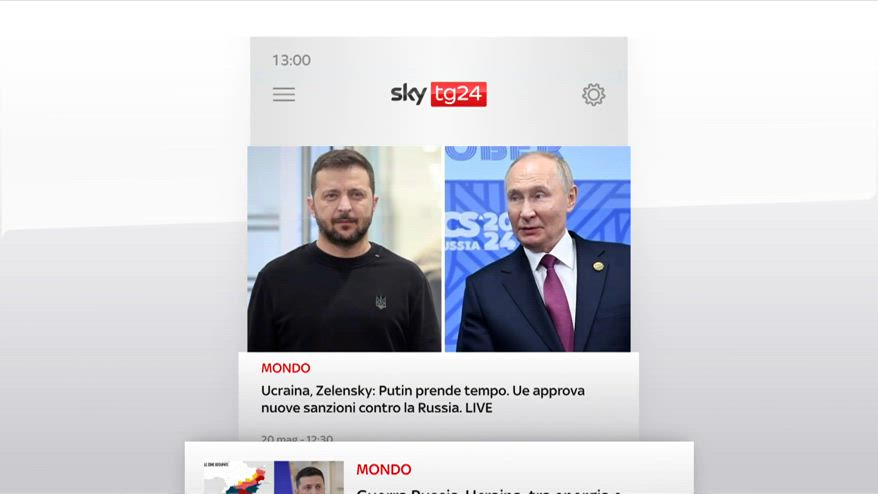 I titoli di Sky TG24 del 20 maggio: edizione delle 13