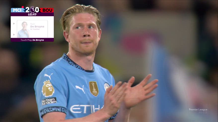City-Bournemouth, standing ovation dell'Etihad per De Bruyne