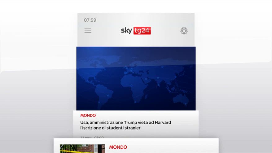 I titoli di Sky Tg24 del 23 maggio, edizione delle 8