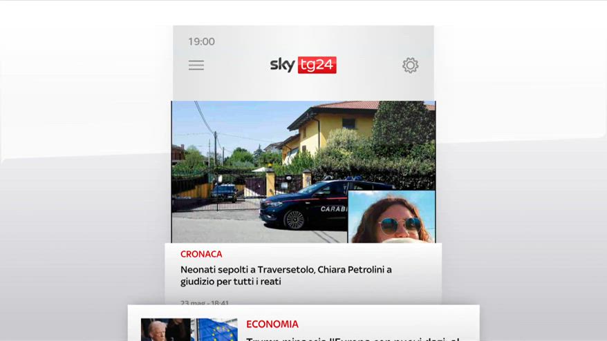 I titoli di Sky TG24 del 23 maggio 2025 - edizione h19