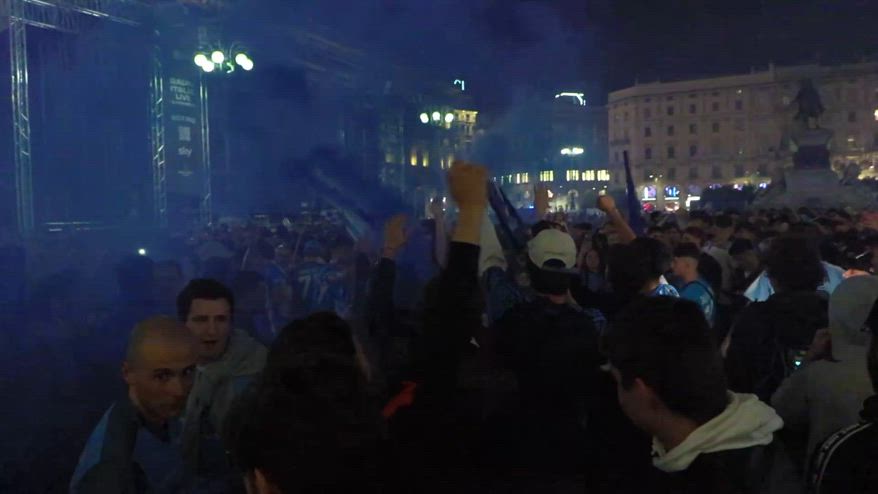 La festa a Milano per il quarto scudetto del Napoli