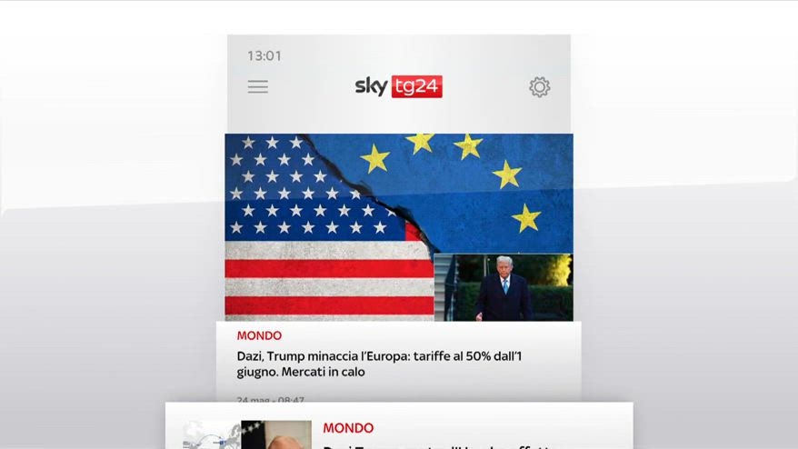 I titoli di Sky TG24 del 24 maggio, edizione delle 13