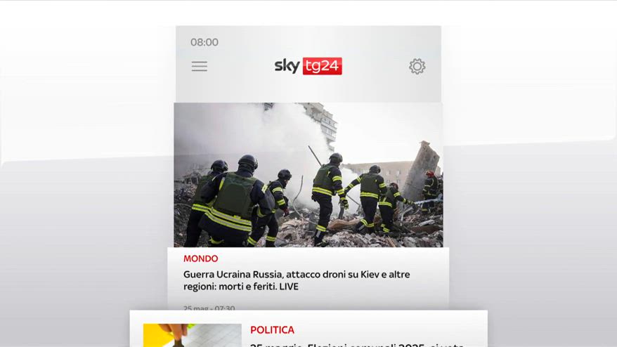I titoli di Sky TG24 del 25 maggio: edizione delle 8