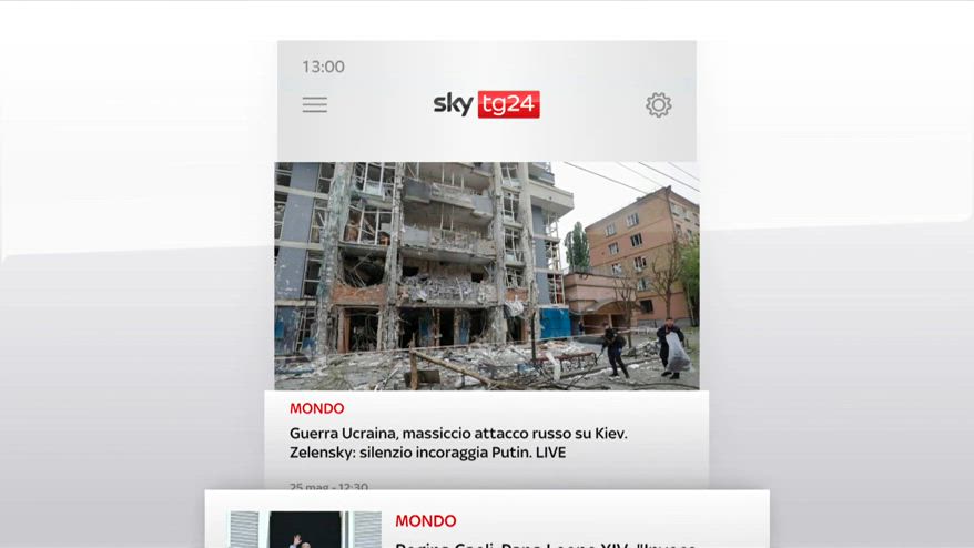 I titoli di Sky Tg24 del 25 maggio, edizione delle 13